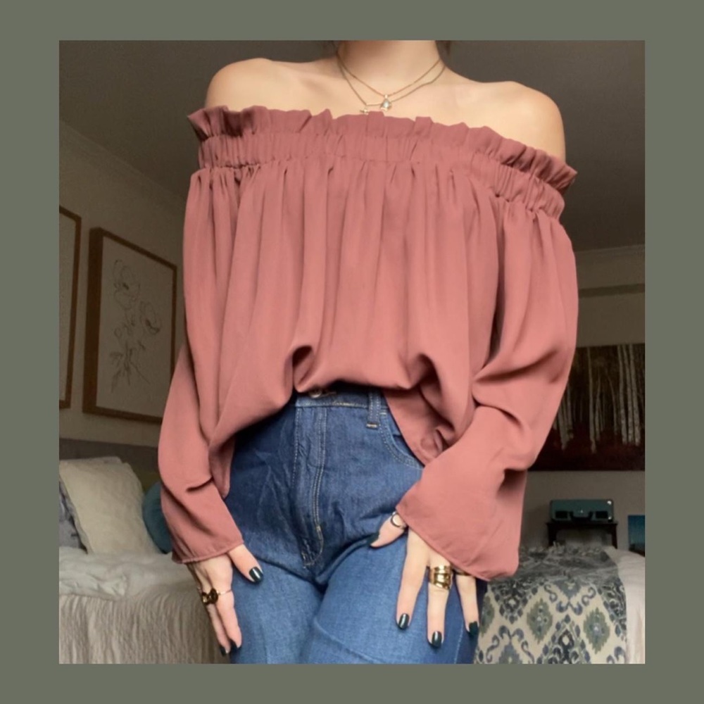 Off the shoulder swing blouse 🌾🧡🍂